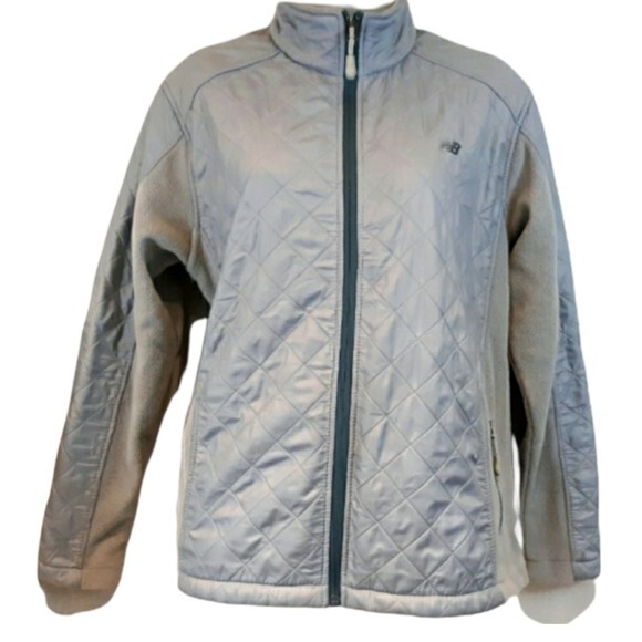 New Balance Gray Full Zip Light Jacket Men's Large Athletic Layering Piece - Picture 1 of 13